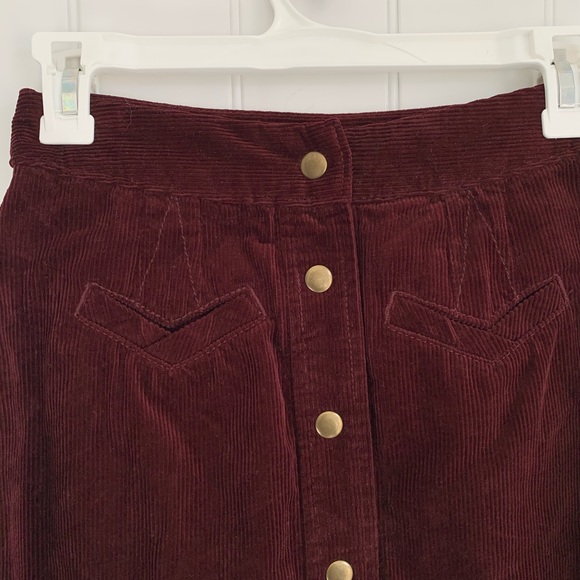 Anthro Holding Horses Button Front Cord Skirt - Picture 4 of 6